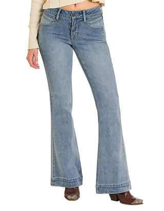 Rock & Roll Two Tone Mid Rise Trouser {Light Wash}