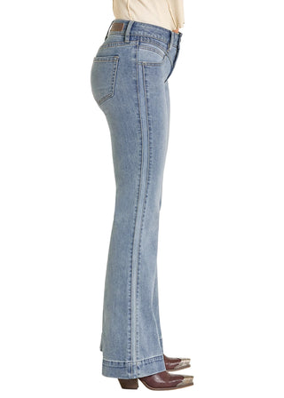 Rock & Roll Two Tone Mid Rise Trouser {Light Wash}