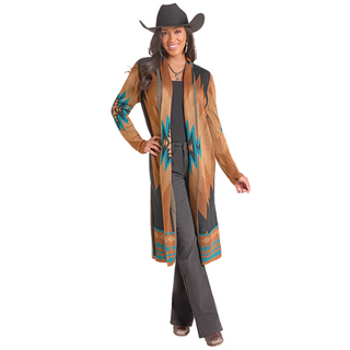 Rock & Roll Denim Women's Aztec Knit Duster - Rock & Roll Denim 1