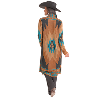 Rock & Roll Denim Women's Aztec Knit Duster - Rock & Roll Denim 2