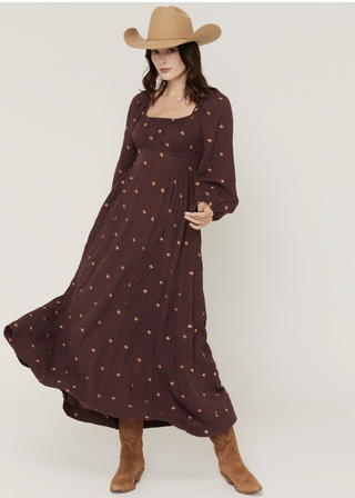 Rock & Roll Denim Women's Embroidered LS Dress - Rock & Roll Denim 3