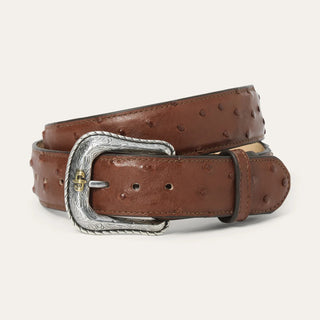 Stetson Men's Ostrich Belt {Kango Cognac}