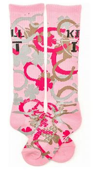 Lucky Chuck "Camo Kill It" Socks {Pink}