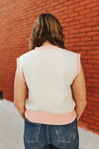 The Buckin' Horse Sleeveless Sweater {Ivory}