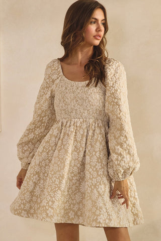 The Daisy Mini Dress {Oatmeal}