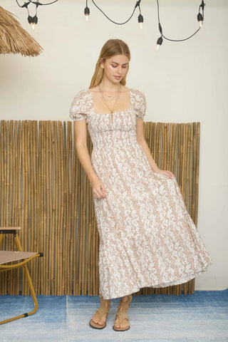 The Delilah Maxi Dress {Brown}