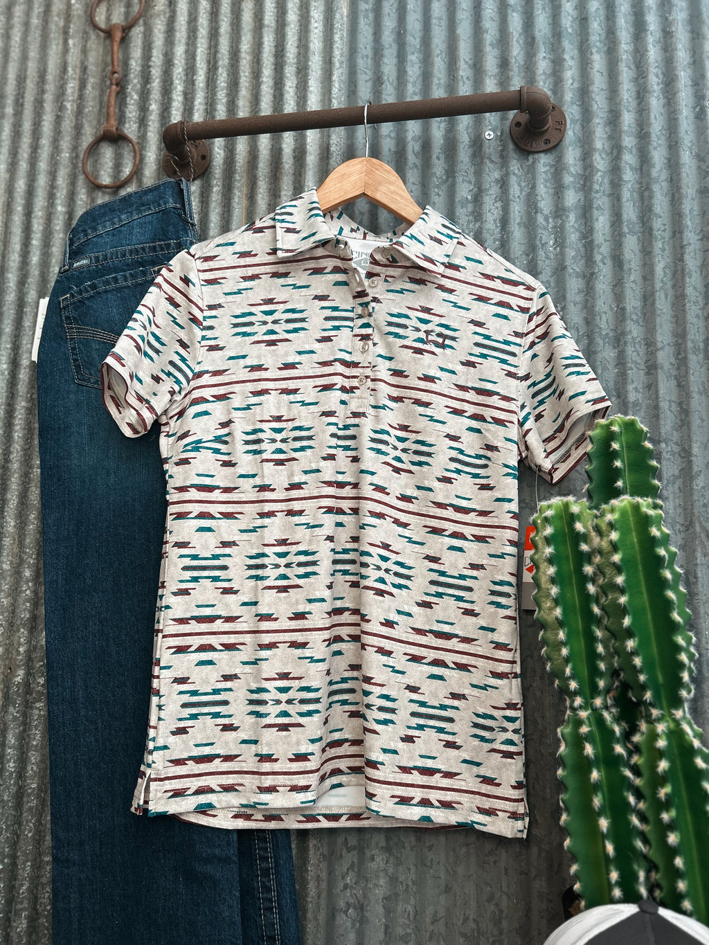 The MidWEST Aztec Polo – Hawk Western Wear