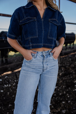 The Karson Denim Top