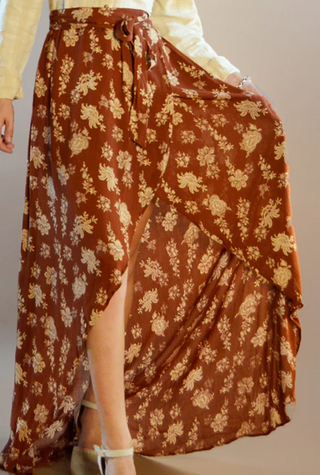 The Hattie Maxi Skirt {Brown}