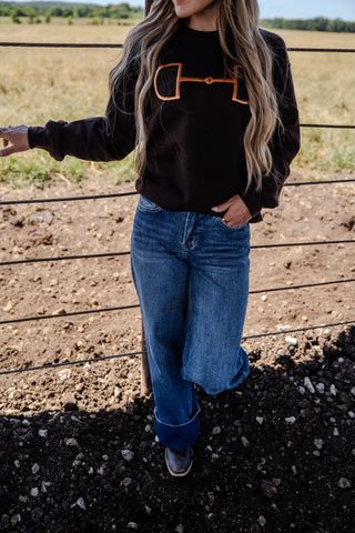 womens-horse-bit-bronze-sweatshirt-1