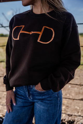 womens-horse-bit-bronze-sweatshirt-3