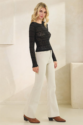 The Treaty Lace Top {Black}