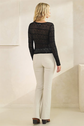 The Treaty Lace Top {Black}