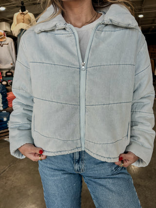 The Libby Denim Puffer Jacket