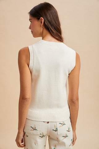 The Mallard Sweater Vest {Ivory}