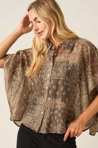 The Bandana Blouse {Olive}