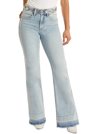 Rock & Roll Denim Women's Released Hem Trouser {Light Wash}