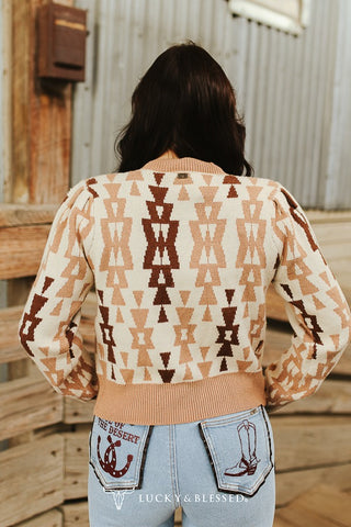 The Aztec Front Tie Sweater