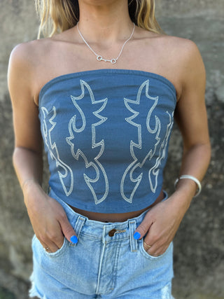 womens-western-blue-boot-stitch-tube-top-4