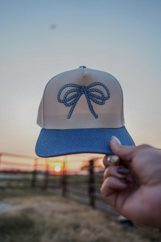 The Denim Lasso Bow Cap
