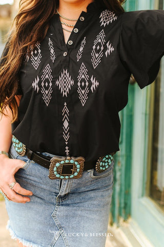 The Atoka Blouse {Black}