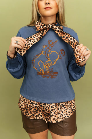 The Hold Your Horses Mock Neck Sweatshirt