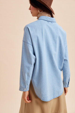 The Western Cowboy Embroidered Denim Shirt