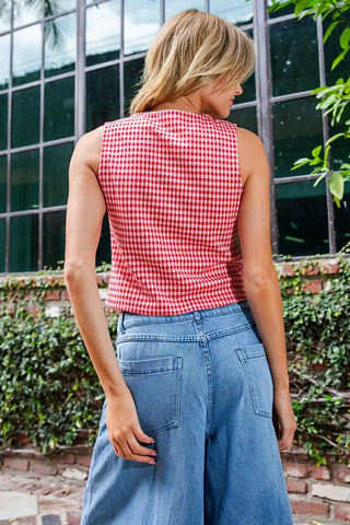The Check It Tank {Red Gingham}