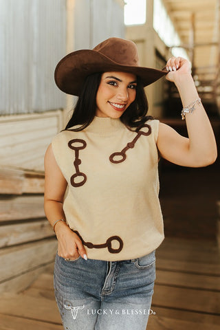 The Snaffle Bit Sleeveless Sweater