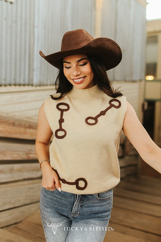 The Snaffle Bit Sleeveless Sweater
