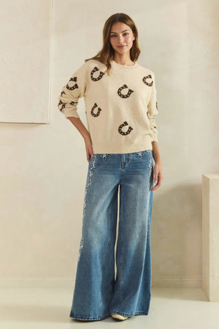 The Horseshoe Sweater {Ivory}