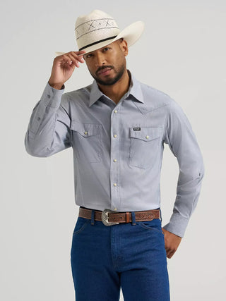 wrangler all terrain gear Wrangler Men's ATG Drover Utility Shirt - Bering Sea