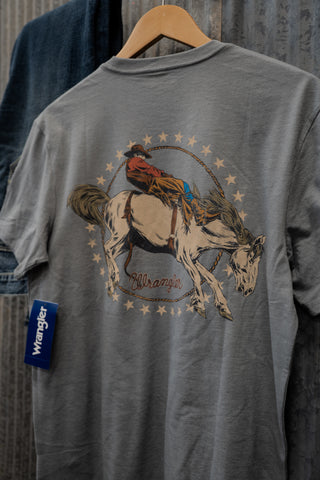 Wrangler Men's Buckin' Horse Tee {Grey}