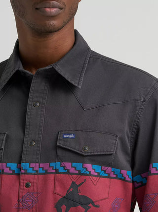 Wrangler Men's Vintage Pearl Snap {Black}