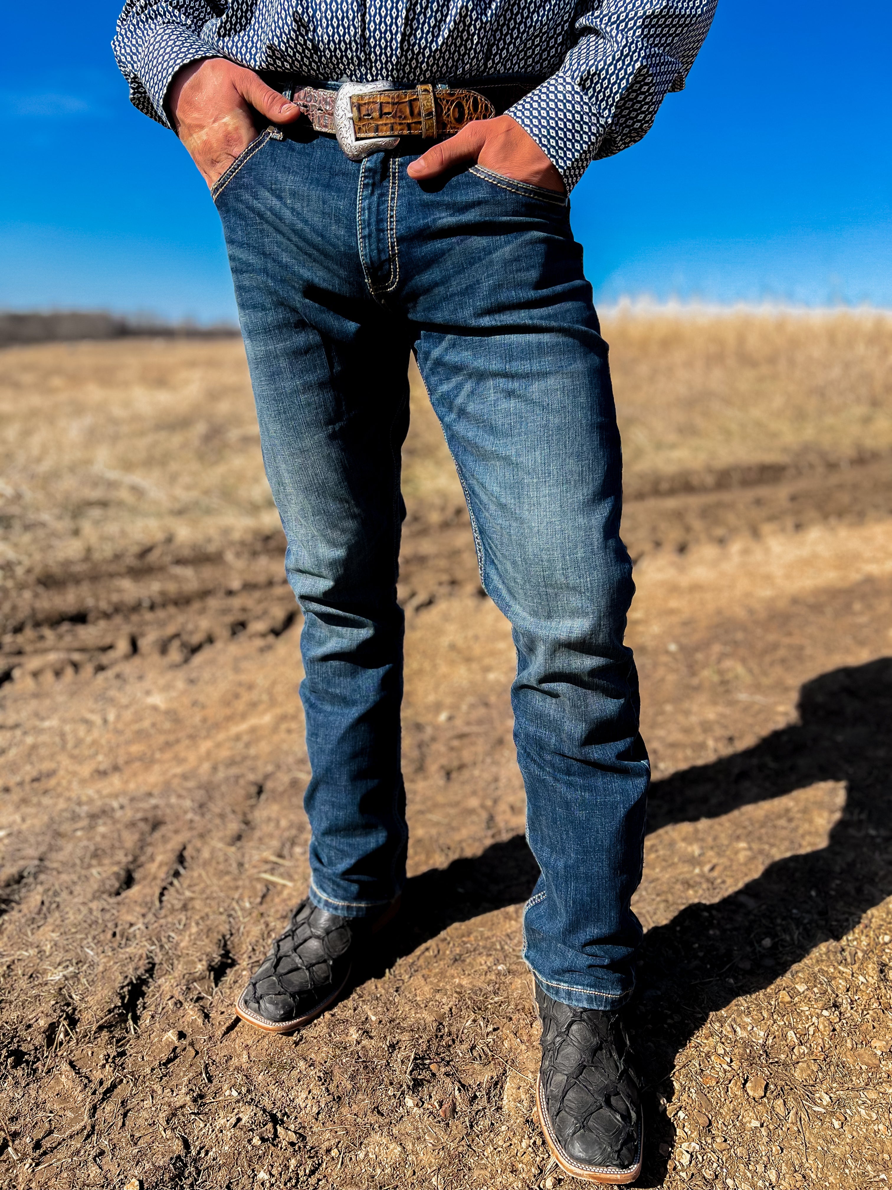 Wrangler Cowboy Cowboy Boot Cut Jeans Wrangler Retro Slim Fit