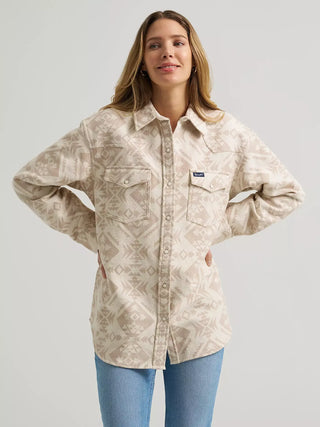 Wrangler Women's Aztec LS Pearl Snap {Cream}