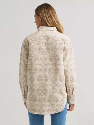 Wrangler Women's Aztec LS Pearl Snap {Cream}