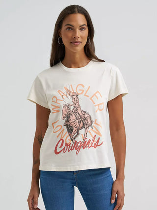 Wrangler Retro Faded Cowgirl Tee {Egret}