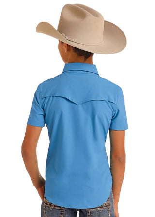 Rock & Roll Denim Men's TEKWestern Pearl Snap {Blue}